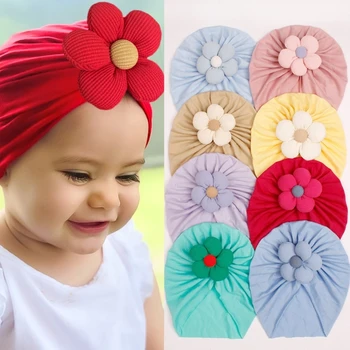 Madinga turbano kepurė Baby Cap Kvėpuojantis galvos apdangalas kūdikiams Mažyliai 0-24M Naujagimio galvos apdangalų aksesuarai