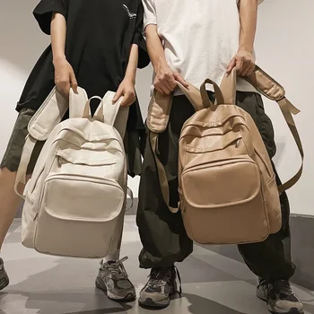 Madingi vyrai didelės talpos nešiojamojo kompiuterio kuprinė kelių kišenių moterų studentų mokykliniai krepšiai Korėjietiška versija Moterų kelionių mokyklos kuprinė