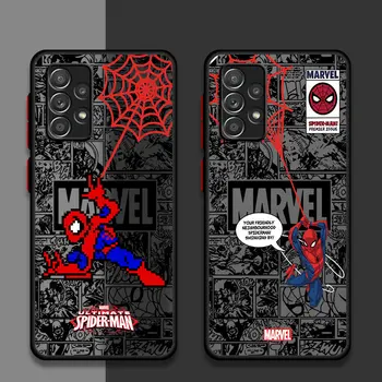 Marvel Spiderman telefono dėklas, skirtas Samsung Galaxy A30s A50 A71 4G A14 A13 A52 A30 A31 A12 A34 5G A70 A51 TPU smūgiams atsparus minkštas dangtelis