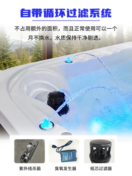 MasterCard vonios kambarys kelių asmenų išmanusis masažas SPA baseinas šildymas namų vila lauko pastovios temperatūros karštųjų versmių vonia