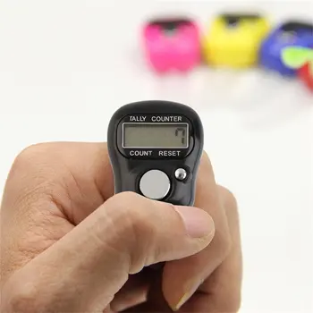 Mini Nešiojamasis 5 skaitmenų LCD elektroninis skaitmeninis golfo sportas Universalus piršto ranka laikomas žiedo skaitiklis