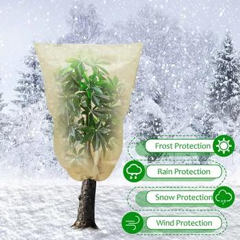 Minkštas ir kvėpuojantis daugkartinio naudojimo žieminis augalų apsaugos krepšys universaliam pasirinkti kelis dydžius