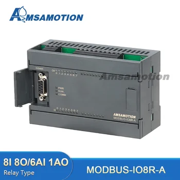 Modbus IO8R-A RTU 8 krypčių relės modulis 6AI 1AO analoginio įėjimo išvestis 485 ryšio plokštė 8DI / 8DO skaitmeninis