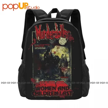 Murderdolls 80S Horror Vintage Poster Band Backpack Didelės talpos vintažinis paplūdimio krepšys Sportinis krepšys Drabužiai Kuprinės