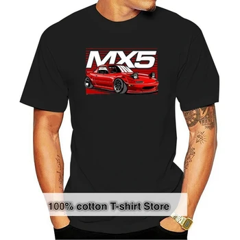 MX5 Miata Roadster Car Suaugusiųjų marškinėliai TEE marškinėliai Gatvės drabužių mada