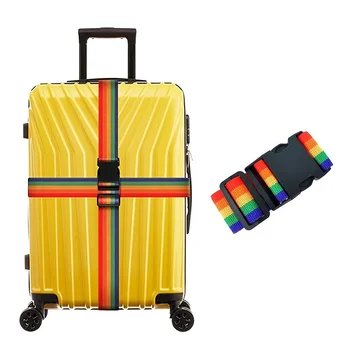 Naujas bagažo lagaminas Saugus diržas 2M Rainbow slaptažodžio užraktas Pakavimo bagažo krepšys su bagažo dirželiu Slaptažodžio užrakto dirželis