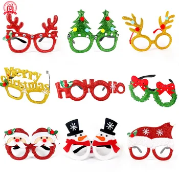 Nauji kalėdinio vakarėlio dekoravimo akiniai Kalėdų dovanų šventinis vakarėlis Kūrybinė kaukė Kalėdų eglutė Kalėdų senelio akinių rėmelis