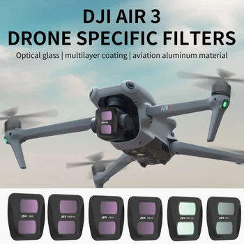ND filtras DJI Air 3 filtrų rinkinio objektyvui ND Dimmer CPL poliarizatorius ND8/16/32/64 DJI AIR 3 dronų specialūs filtrų priedai