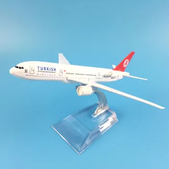 NEMOKAMAS PRISTATYMAS Turkish Airlines Boeing 777-300 16CM METALO LYDINIO MODELIS LĖKTUVAS ORLAIVIO MODELIS Vaikiški žaislai LĖKTUVO GIMTADIENIO DOVANA