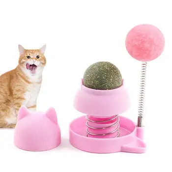 Nugaros lipnus katės žaislas Interaktyvus katės žaislų rinkinys Erzinimo kamuolys Dantų priežiūra Natūralus katžolės linksmybės Sveiki naminių gyvūnėlių reikmenys Katės erzinimo žaislas