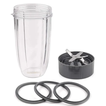Pakaitinės dalys 32 oz puodelio ir ašmenų bei sandarinimo žiedo guminių tarpiklių keitimas, suderinamas su Nutribullet