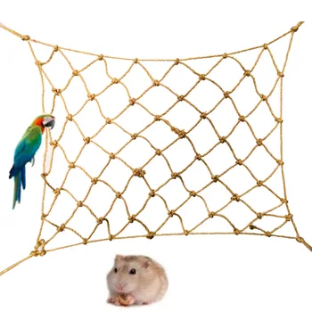 Papūga laipiojimo tinklas Paukščių žaislinis sūpynės virvė Tinklas Paukščių stovas Tinklinis hamakas su kabliu Paukštis Kabantys laipiojimo kramtymo žaislai