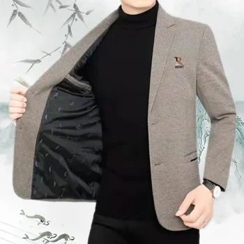 Pavasario rudens korėjietiško stiliaus vyriški kostiuminiai paltai Smart Casual Blazer striukės