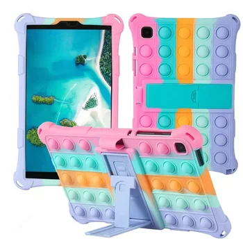 Pop Push It dėklas, skirtas Samsung Galaxy Tab A7 Lite T220 8.7inch 2021 Kids Bubble Soft Silicone Stand Case, skirtas Tab A 8.0 T290 Funda
