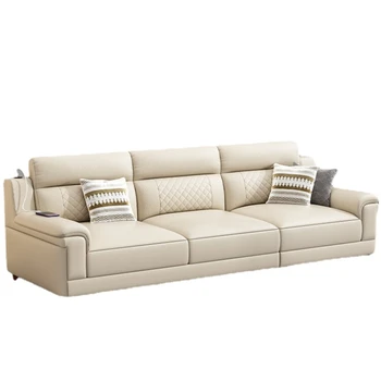 PQF odinė sofa paprasta tiesi kombinacija mažas butas sofa svetainės baldai