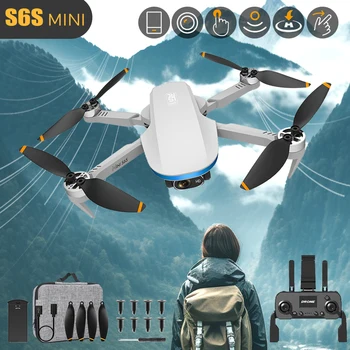 Profesionalus dronas su GPS EIS elektroninis vaizdo stabilizavimas S6S Mini Pro dronas 4k HD kameros dronas Dviejų objektyvų orlaivių žaislai