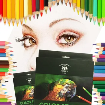Profesionalus piešimo pieštukų rinkinys su 72 spalvomis Saugus eskizų pieštukų rinkinys Nešiojamų studentų kelionių meno spalvingas pieštukų rinkinys, skirtas