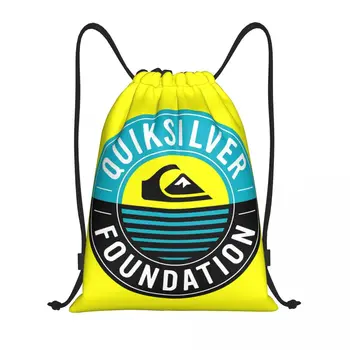 Q-Quiksilvers Surf Surfing Logo Drawstring Kuprinė Moterys Vyrai Sportas Sporto salė Sackpack Nešiojamas treniruočių krepšys Krepšys