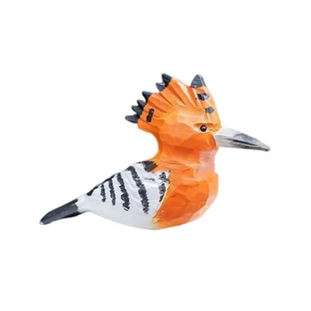 Rankų darbo medžio masyvo raižyta karūna Kingfisher gimtadienio dovana Gydantis Pagrindinis darbastalio ornamentas Sodo dekoravimas Paukščių figūrėlės
