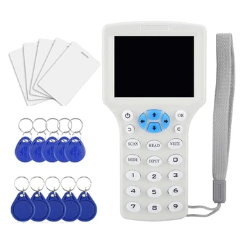 RFID NFC kopijavimo aparatų skaitytuvas 10 dažnių programuotojas ID IC kortelei / pulteliui ir 13.56Mhz UID raktų prieigos kontrolės sistema patvari