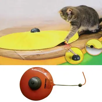 Smart Cat Toys Electric Motion Catch The Tail Cat Toy Undercover Mouse Moving Feather Interaktyvus žaislas katės katytės savarankiškam žaidimui