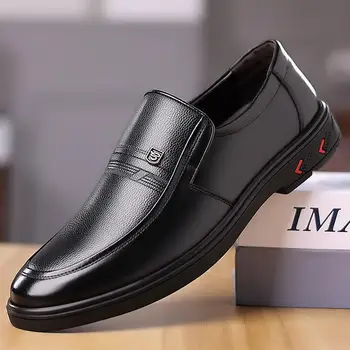Stilistas Odiniai batai Vyriški 2023 m. Naujas rudens verslas Oficialūs vyriški batai Retro Low-Top Casual British Martin batai