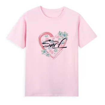 Summer Cool Love marškinėliai Originalus prekės ženklas Laisvalaikis Vasaros patogūs drabužiai Gėlių spausdintas viršus A213