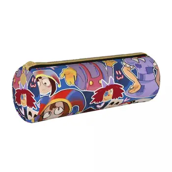The Amazing Digital Circus Accessories Pencil Cases Leather Pomni Tadc Pen Bag Large Storage Students School Gifts Pencilcases