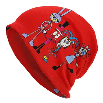 The Amazing Digital Circus Skullies Beanies Hats Pomni Jax Fashion Men Women Outdoor Cap Warm Thermal Elastic Bonnet