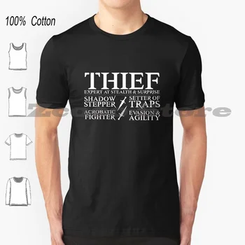 Thief marškinėliai 100% medvilnė Patogus aukštos kokybės inžinierius Ranger Guardian Revenant Thief Mesmer Nekromantų gildija Karų gildija