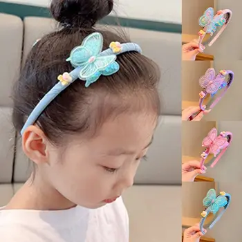 Toothed Butterfly Hair Hoop Cloth Korean Style Floral Hair Band Hair Wear Barrette Children Sequins Headband Daily
