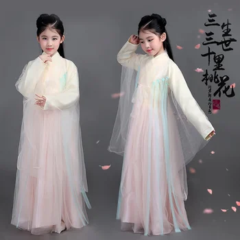 tradiciniai kinų šokių kostiumai mergaitėms senovės operos tangų dinastija han ming hanfu suknelė vaikų drabužiai liaudies šokių vaikai