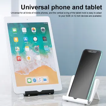 Universalus sulankstomas nešiojamas stalinio telefono laikiklis Mobiliojo telefono planšetinio kompiuterio laikiklis, skirtas Samsung Xiaomi IPhone Mount stovas