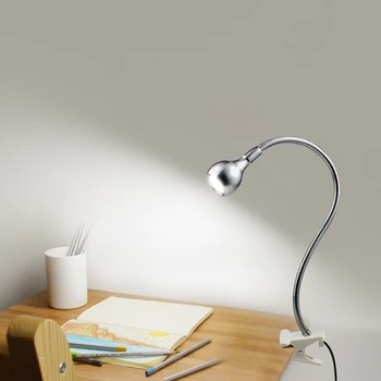 USB maitinimo lempa Skaitymo knygos lemputė su laikiklio spaustuku Lanksti stalinė lempa Studijų skaitymo lempos Naktinis staliukas Miegamojo dekoras Naktinis žibintas