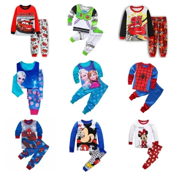 Vaikiškos pižamos Žmogaus voro kostiumas Vaikiškos pižamos Animacinis filmas Mikis Pižama Berniukų pižama Kūdikių mergaičių medvilninis pižamos kostiumas
