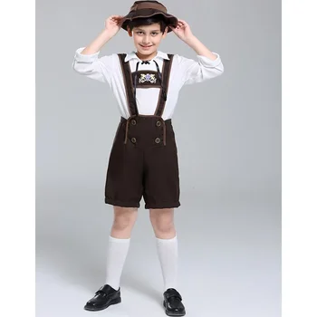 Vaikų vaikų diena Oktoberfest Boys spektaklio kostiumai Alpių liaudies kostiumai Dramos scenos kostiumai