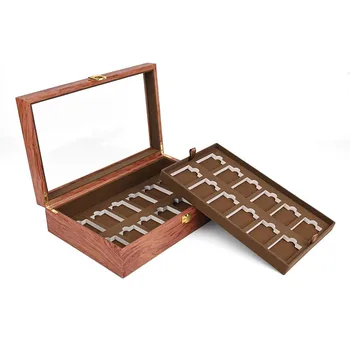 Vieno sluoksnio žiebtuvėlio laikymo dėžutė 24 rėmeliai Raudonmedžio kepimo dažai Skulptūra Cigarečių žiebtuvėlio laikiklis Disponavimo dėžutė