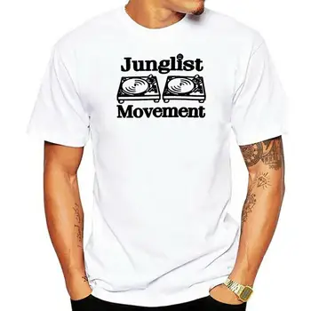 vyrų mados marškinėliai šaunaus vyro būgnų ir bosų klubiniai patefonai Denių muzika DNB Man Junglist Movement Vyrai Medvilnė vyrams