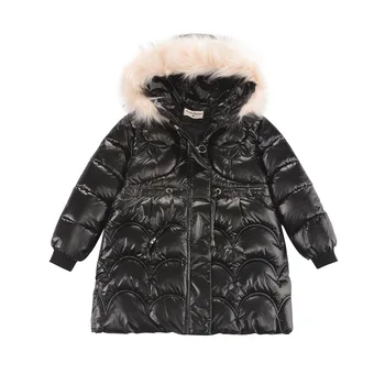 Winter Solid Parkas Warm Down Jacket Children Coat Hooded Solid Jacket for Girls Children Outwear Children, Clothing 5-1 Years