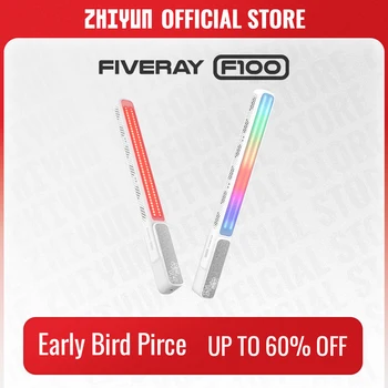 ZHIYUN Oficialus FIVERAY F100 100W Stick Light rankinis RGB LED žibintai Vaizdo lempa Transliacijos Fotografijos apšvietimas
