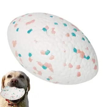 Šuniuko kramtomieji kamuoliukai girgždantis guminis kramtymas futbolas tvirtas kietas lengvai valomas šunų dantų kamuoliukai žaislai dantims valyti